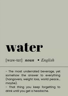 Water Definition Text Art