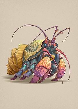Colorful Hermit Crab