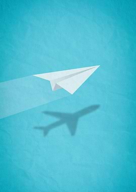 Paper Airplane Shadow Motivation