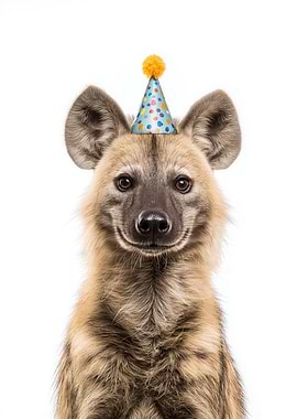 Hyena with Party Hat