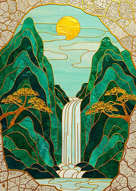 Stained Glass Waterfall