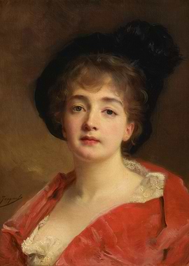 Portrait of a Woman with Hat