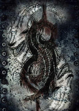 Dark Fantasy Creature Illustration