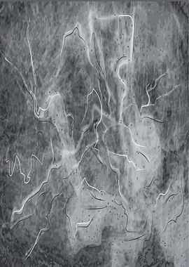 Abstract Gray and White Line Art