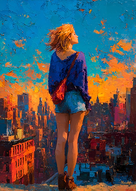 Sunset Contemplation – Urban Dreams in Color