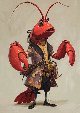 Anthropomorphic Lobster Pirate