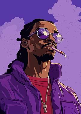 Snoop Dogg Purple Portrait