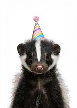 Party Skunk Portrait