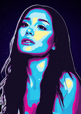 Ariana Grande Pop Art Portrait
