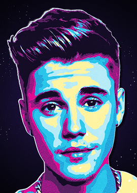 Justin Bieber Pop Art Portrait