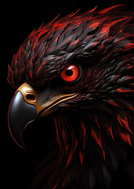 Red-Eyed Eagle Portrait