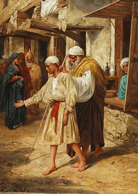 Orientalist Painting: Guidance in the Street