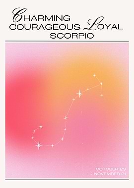 Charming Scorpio Zodiac Sign Art