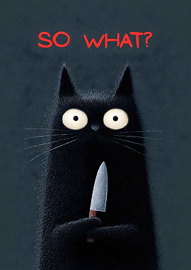 So What? - Black Cat With Knife