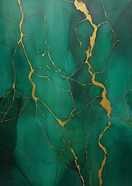 Emerald Green Gold Texture