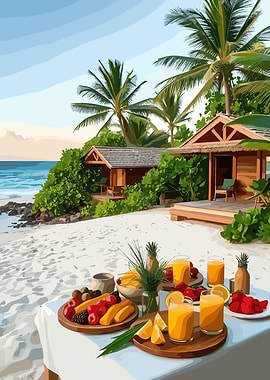Tropical Beach Breakfast