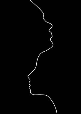 Minimalist Faces Line Art