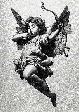 Cupid with Bow and Arrow