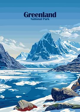Greenland National Park Landscape Poster