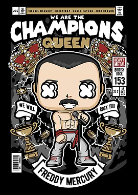 Freddy Mercury Comic Book Cover Art