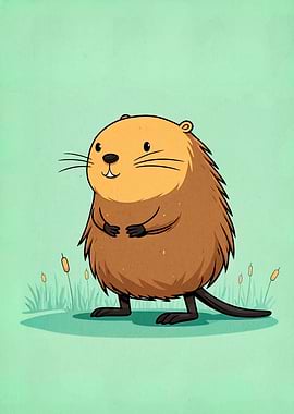 Cartoon Beaver Illustration