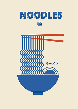 Noodles Minimalist Art