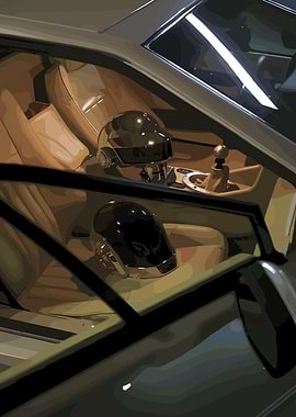 Daft Punk Helmets in Car Interior