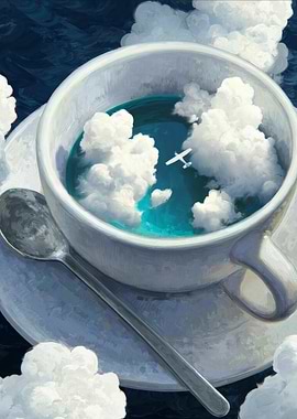 Dreamy Coffee Cup Sky