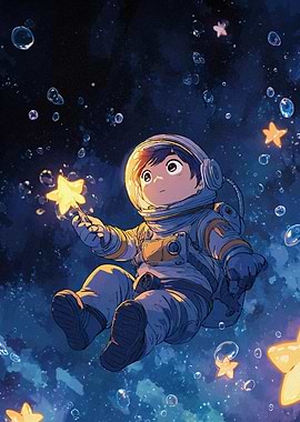 Astronaut Boy Star Space