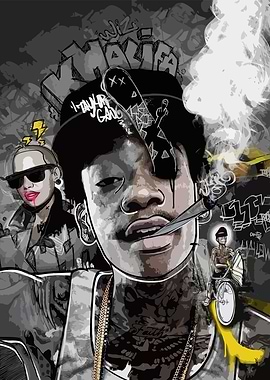 Wiz Khalifa Digital Art Portrait