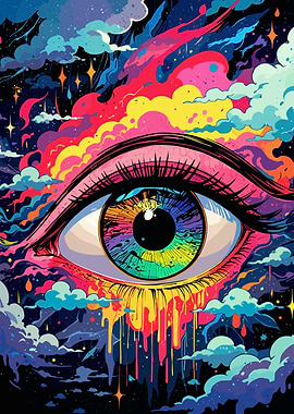 Colorful Psychedelic Eye