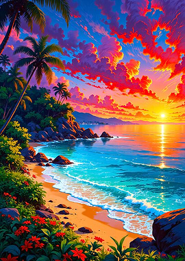 Tropical Beach Sunset
