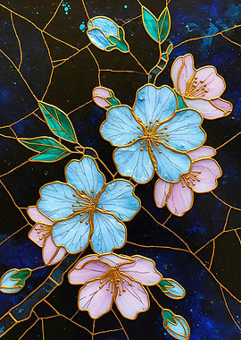 Floral Stained Glass