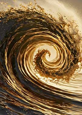 Golden Wave Swirl
