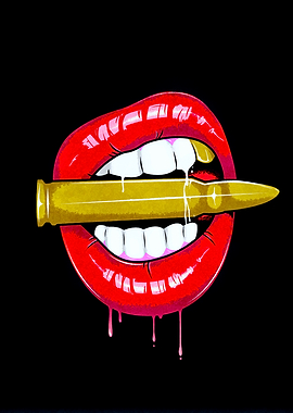 Lips with Bullet