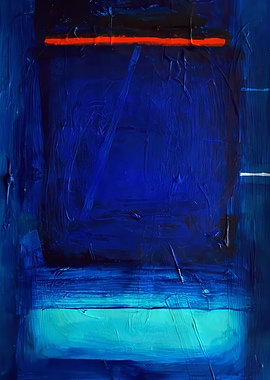 Abstract Blue and Red Painting