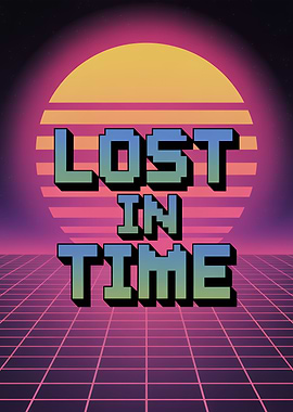 Lost in Time Retro Poster