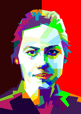 Beautiful Javanese Woman Portrait Pop Art