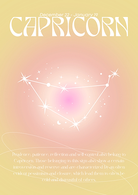 Capricorn Zodiac Sign Illustration