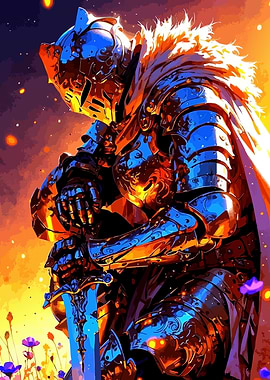 Knight in shining armor illustration