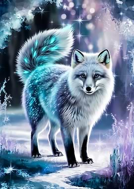 Ethereal Arctic Fox in a Winter Wonderland