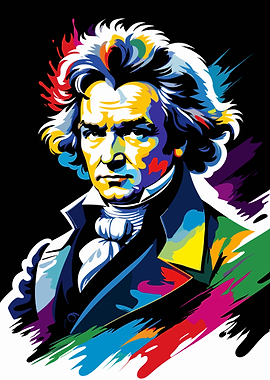 Colorful Portrait of Beethoven