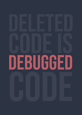 Deleted Code Debugged Code Programming Text Art