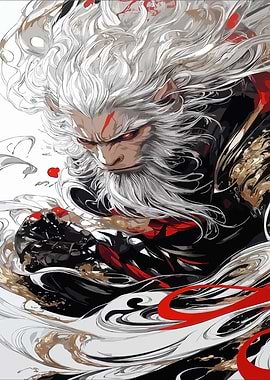 Fierce Monkey King Digital Art