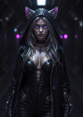 Urban Huntress: The Cybernetic Cat Girl