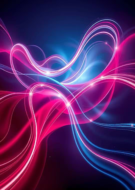 Abstract Neon Light Trails