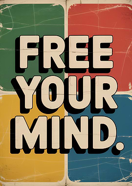 Free Your Mind Retro Poster