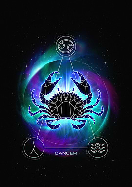 Cancer Zodiac Sign Digital Art