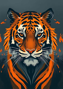 Striking Tiger Portrait