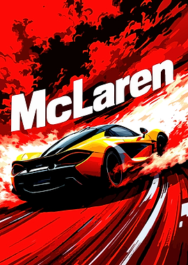 McLaren Racing Car Abstract Art